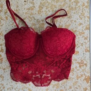 Auden Red Lace Bustier